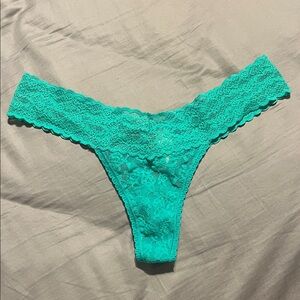Victoria's Secret Turquoise Lace Thong